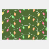 Kerstverlichting Inpakpapier 3 Vellen (Voorkant)