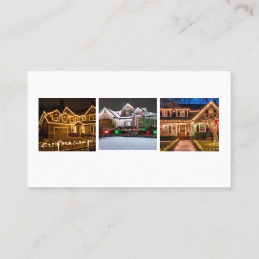 Kerstverlichting installatie visitekaartjes (Achterkant)