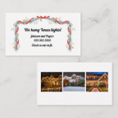 Kerstverlichting installatie visitekaartjes (Voorkant / Achterkant)