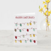 Kerstverlichting Kaart (Gele Bloem)