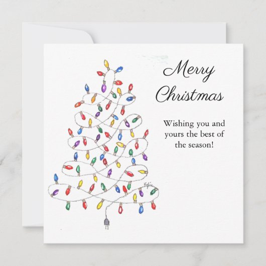 Kerstverlichting Kaart (Voorkant)