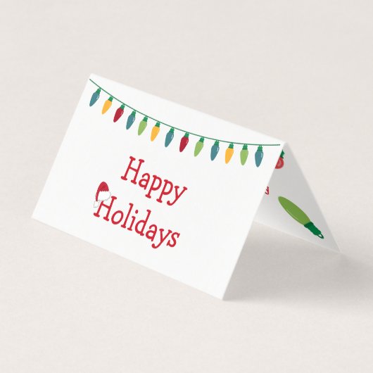 Kerstverlichting Kaart #HolidayZ (Voorkant)