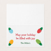 Kerstverlichting Kaart #HolidayZ (Binnenkant ongevouwen)