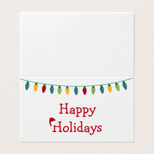 Kerstverlichting Kaart #HolidayZ (Buitenkant ongevouwen)