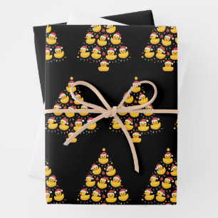 Kerstverlichting Kabouterhoed Rubber Eend Kerstboo Inpakpapier Vel