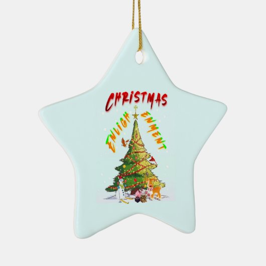 kerstverlichting keramisch ornament (Rechts)