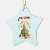 kerstverlichting keramisch ornament (Links)