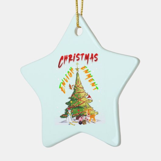 kerstverlichting keramisch ornament (Links)