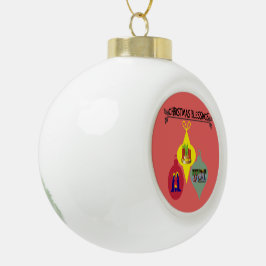 kerstverlichting keramische bal ornament