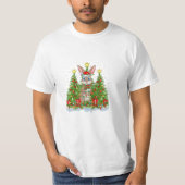 Kerstverlichting Kerstman Haas Kerstmis T-shirt (Voorkant)