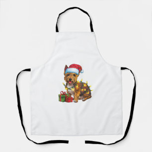 Kerstverlichting Kerstman Hoed Cairn Terrier Hond  Schort