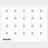 Kerstverlichting Kerstman Hoed Engels Bulldog Kers Hart Sticker (Vel)