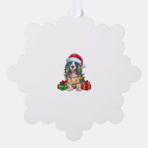 Kerstverlichting Kerstman Hoed Engelse Coonhound H Ornament Kaart