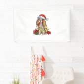 Kerstverlichting Kerstman Hoed Engelse Coonhound H Spandoek (Insitu)