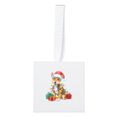 Kerstverlichting Kerstman Hoed Foxterriër Hond Ker Decoratie (Voorkant)