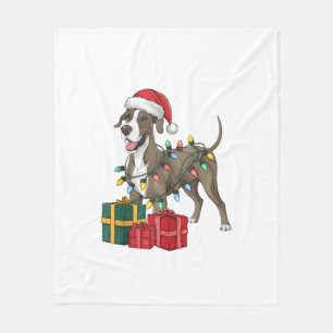 Kerstverlichting Kerstman Hoed Grote Deen Hond Ker Fleece Deken