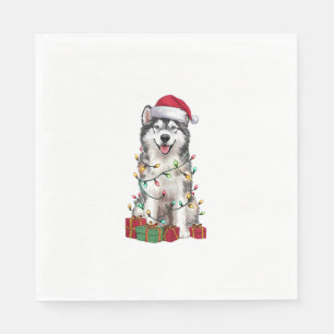 Kerstverlichting Kerstman Hoed Ierse Water Spaniel Servet