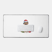 Kerstverlichting Kerstman Hoed Kangal Herder Hond Bureaumat (Keyboard & Muis)