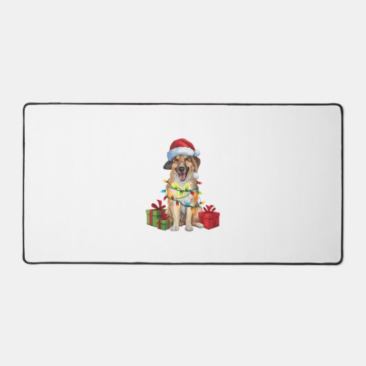 Kerstverlichting Kerstman Hoed Kangal Herder Hond Bureaumat (Voorkant)
