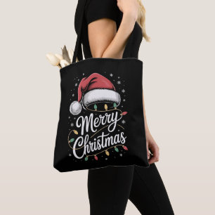 Kerstverlichting Kerstman Hoed Kerstmis Familie Tote Bag