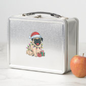 Kerstverlichting Kerstman Hoed Pug Honden Kerstmis (In situ)