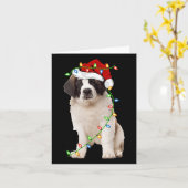 Kerstverlichting Kerstman Hoed Sint Bernard Hond K Kaart (Gele Bloem)