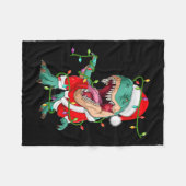 Kerstverlichting Kerstman Kostuum Dinosaurus T-rex Fleece Deken (Voorkant (Horizontaal))