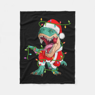 Kerstverlichting Kerstman Kostuum Dinosaurus T-rex Fleece Deken