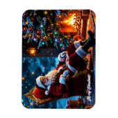 Kerstverlichting Kerstman Noordpool Fantasy Magneet (Verticaal)