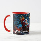 Kerstverlichting Kerstman Noordpool Fantasy Mok (Links)