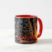 Kerstverlichting Kerstman Noordpool Fantasy Mok (Voorkant rechts)