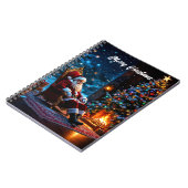 Kerstverlichting Kerstman Noordpool Fantasy Notitieboek (Linkerzijde)