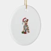 Kerstverlichting Kerstman Silky Terrier Hond Kerst Keramisch Ornament (Rechts)