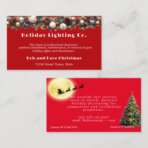 Kerstverlichting Kerstman Visitekaartje