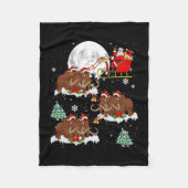 Kerstverlichting — Kerstman — Wooly Mammoth Chr Fleece Deken (Voorkant)