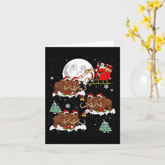 Kerstverlichting — Kerstman — Wooly Mammoth Chr Kaart (Gele Bloem)