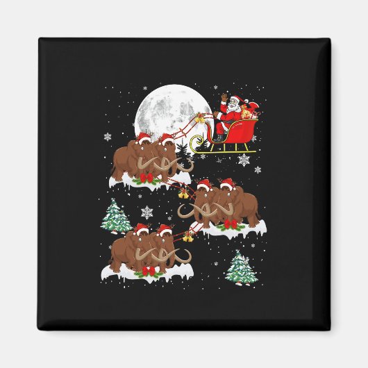 Kerstverlichting — Kerstman — Wooly Mammoth Chr Magneet (Voorkant)