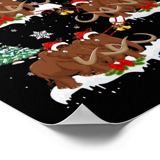 Kerstverlichting — Kerstman — Wooly Mammoth Chr Poster (Hoek)