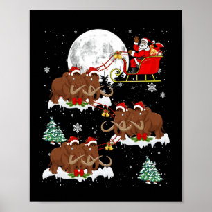 Kerstverlichting — Kerstman — Wooly Mammoth Chr Poster