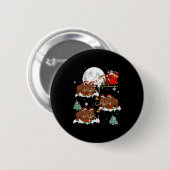Kerstverlichting — Kerstman — Wooly Mammoth Chr Ronde Button 5,7 Cm (Voorkant /achterkant)