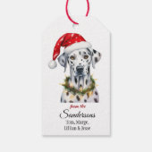 Kerstverlichting Kerstmannenhoed Dalmatiër Hond Ke Cadeaulabel (Achterkant)