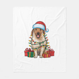 Kerstverlichting Kerstmuts Anatolische Herder Hond Fleece Deken