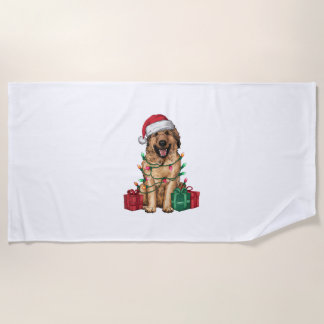 Kerstverlichting Kerstmuts Anatolische Herder Hond Strandlaken