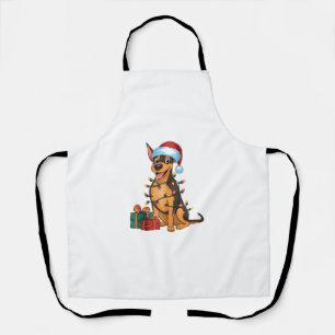 Kerstverlichting Kerstmuts Duitse Pinscher Dog Chr Schort