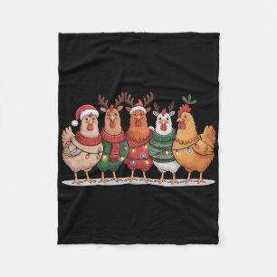 Kerstverlichting Kip Kerstman Grappige Kerstboom V Fleece Deken