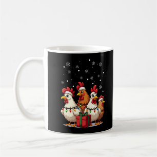 Kerstverlichting Kip Santa Funny Kerstmis Koffiemok