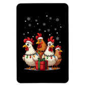 Kerstverlichting Kip Santa Funny Kerstmis Magneet (Verticaal)