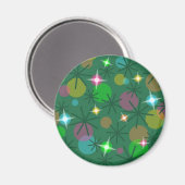 Kerstverlichting koelkast magneet rond (Voorkant / Achterkant)