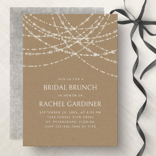 Kerstverlichting Kraft Bruidsbrunch Kaart