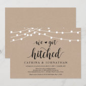 Kerstverlichting Kraft, Zwart lettertype, Trouwen  Kaart (Voorkant / Achterkant)